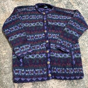 Vintage Handknit  Sweater By Lost HORIZONS,100% KETTLE DYED WOOL, OVERSIZED